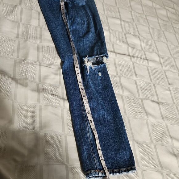 Women's Blue High-Rise Skinny  Jeans - Picture 9 of 16